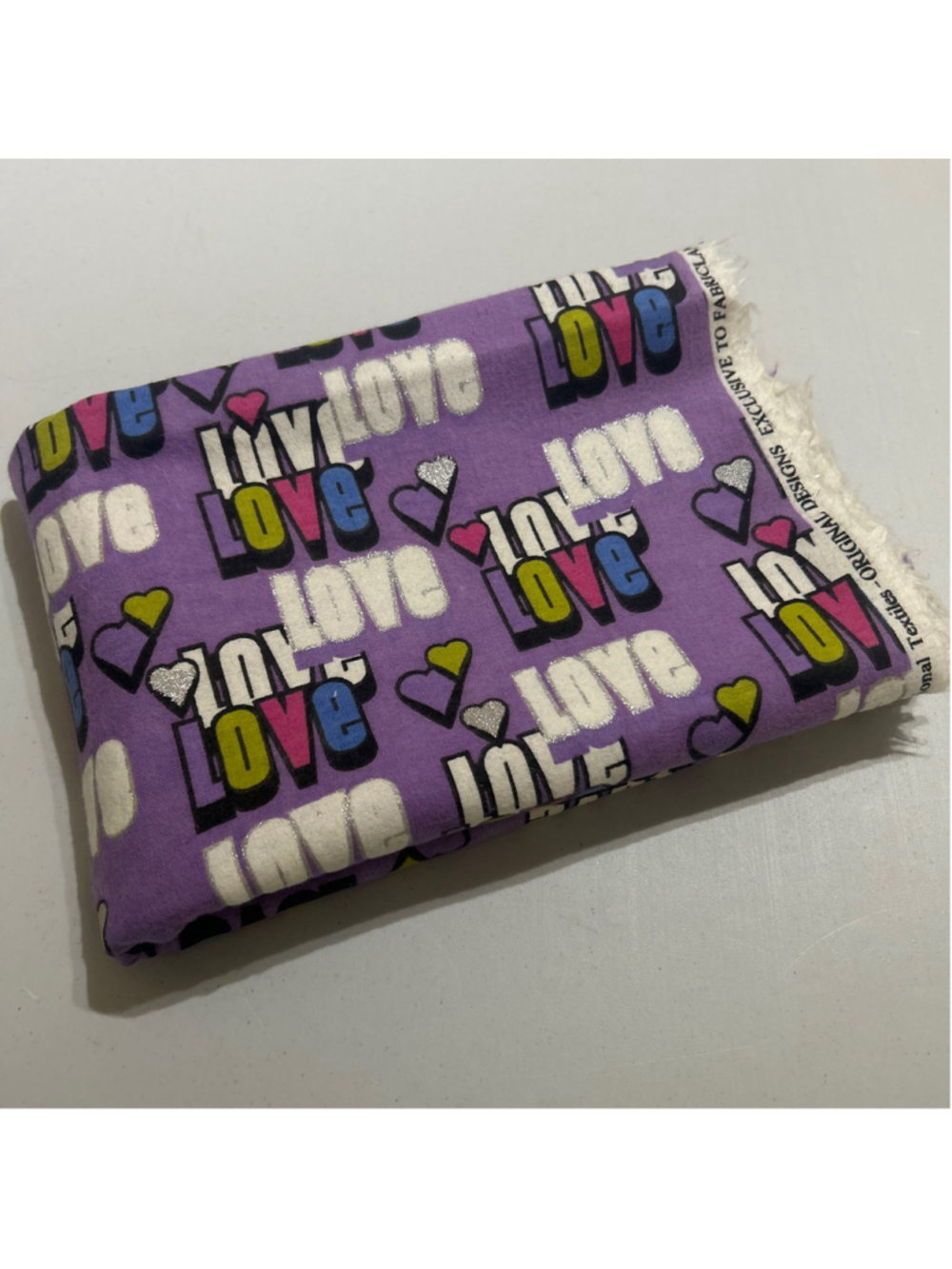 Fabric: 1.44 Yards Of Love Print Fabric